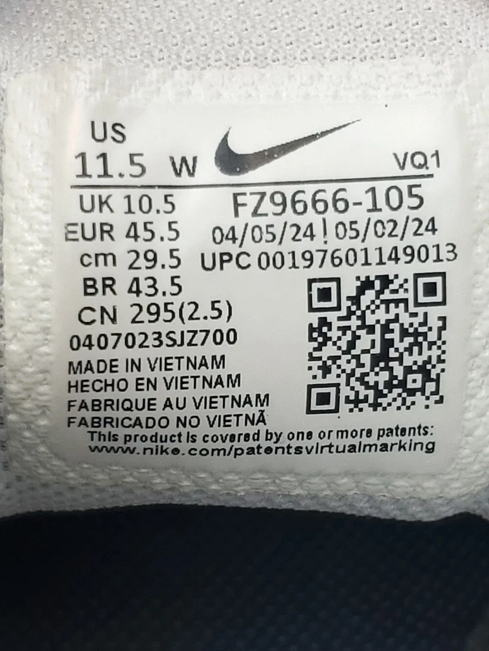 Nike Run Swift 3 Mens Running Shoes Size 11.5 White Photon Dust Athletic Sneaker